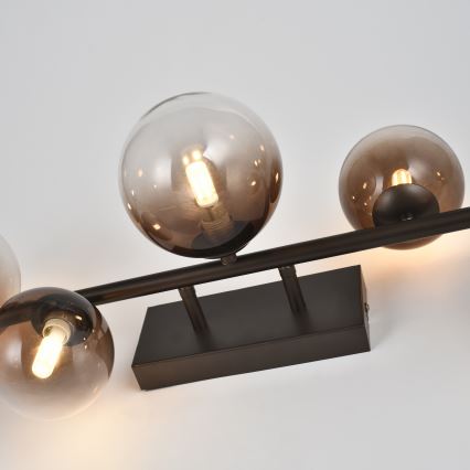 Brilagi - LED-pintakiinnitteinen kattovalaisin MILLA 7xG9/3W/230V ruskea/savunruskea