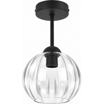 BRILAGI - LED pintakiinnitteinen kattovalaisin RETRO GLASS 1xE27/60W/230V halkaisija 18 cm musta/kirkas
