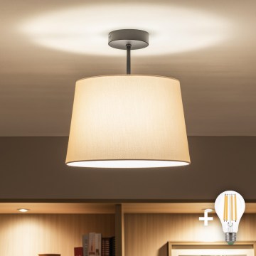 Brilagi - LED-pintavalaisin CERIA 1xE27/60W/230V halkaisija 30 cm musta/beige