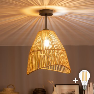 Brilagi - LED-pintavalaisin CERIA BOHO 1xE27/60W/230V halkaisija 30 cm musta/ruskea
