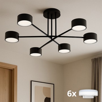 Brilagi - LED-pintavalaisin MONO 6xGX53/12W/230V musta