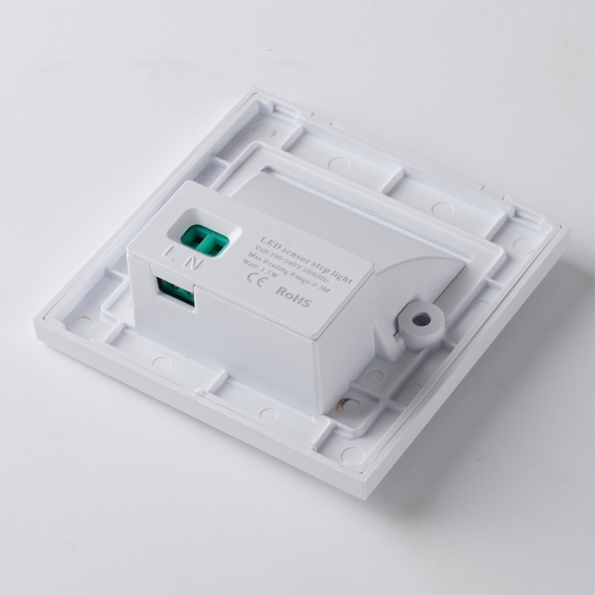 Brilagi - LED-porrasvalo anturilla STEP LIGHT LED/1,5W/230V IP44 valkoinen