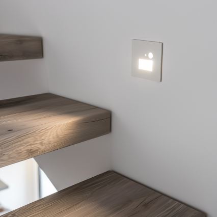 Brilagi - Portaiden LED-valaisin liike- ja hämärätunnistimella JACK LED/1,5W/230V 3000/4000/6500K valkoinen