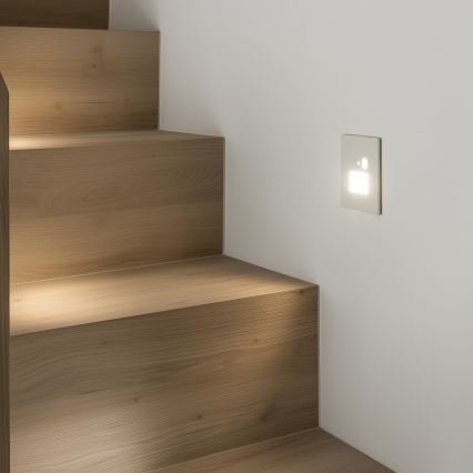 Brilagi - Portaiden LED-valaisin liike- ja hämärätunnistimella JACK LED/1,5W/230V 3000/4000/6500K valkoinen