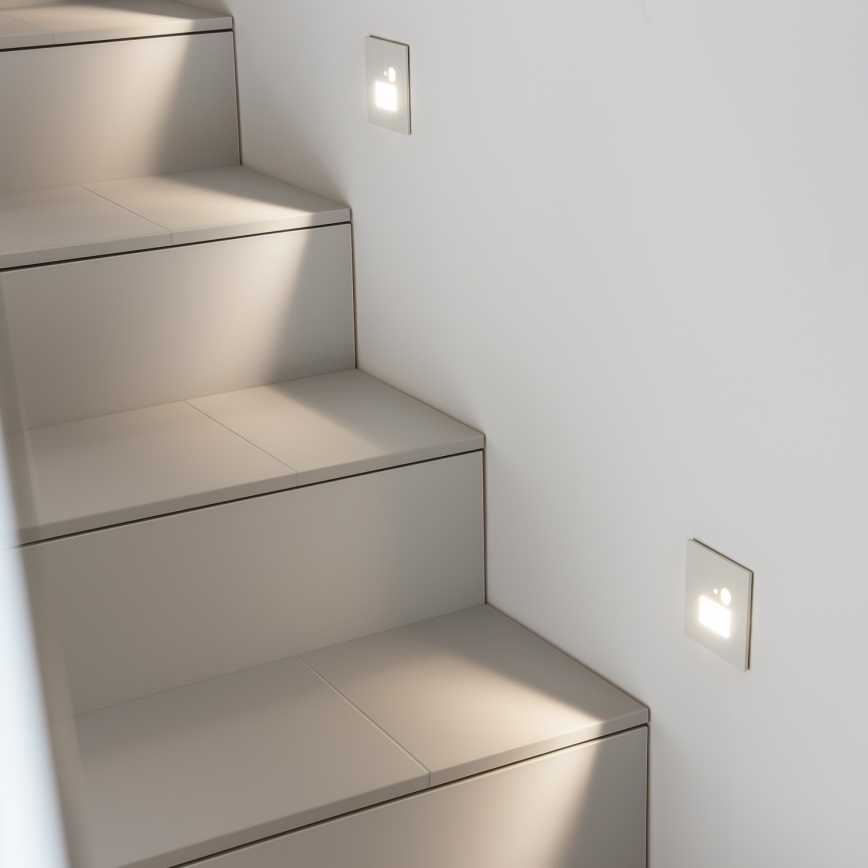Brilagi - Portaiden LED-valaisin liike- ja hämärätunnistimella JACK LED/1,5W/230V 3000/4000/6500K valkoinen