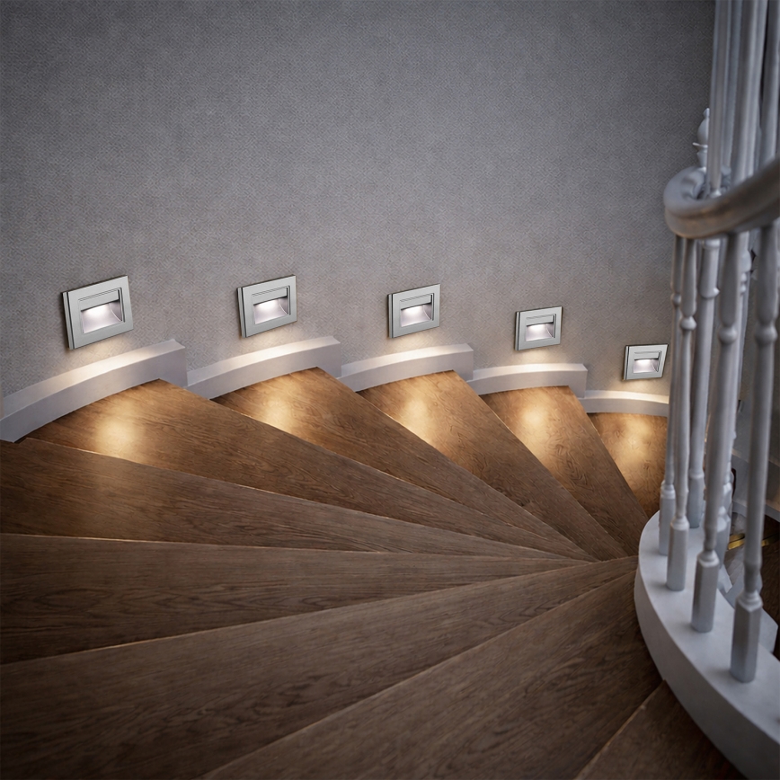 Brilagi - LED-porrasvalaisin STEP LIGHT LED/1,5W/230V IP44 antrasiitti