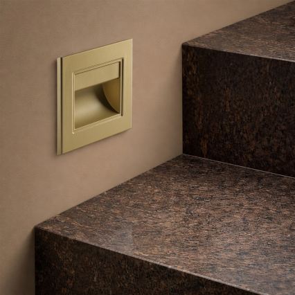 Brilagi - LED-porrasvalaisin STEP LIGHT LED/1,5W/230V IP44 kultainen