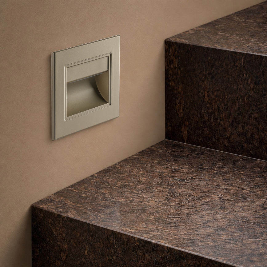 Brilagi - LED-porrasvalaisin STEP LIGHT LED/1,5W/230V IP44 kultainen