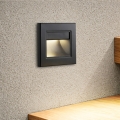 Brilagi - LED-porrasvalaisin STEP LIGHT LED/1,5W/230V IP44 musta