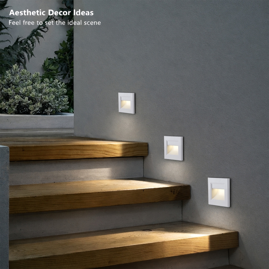 Brilagi - LED-porrasvalaisin STEP LIGHT LED/1,5W/230V IP44 valkoinen