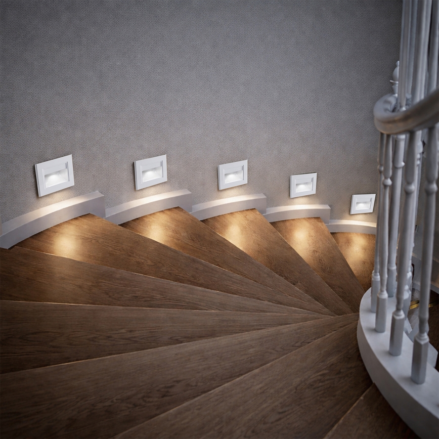 Brilagi - LED-porrasvalaisin STEP LIGHT LED/1,5W/230V IP44 valkoinen