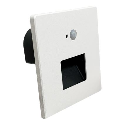 Brilagi - LED-porrasvalaisin liike- ja hämärätunnistimella JACK LED/3W/230V 3000/4000/6500K IP65 valkoinen