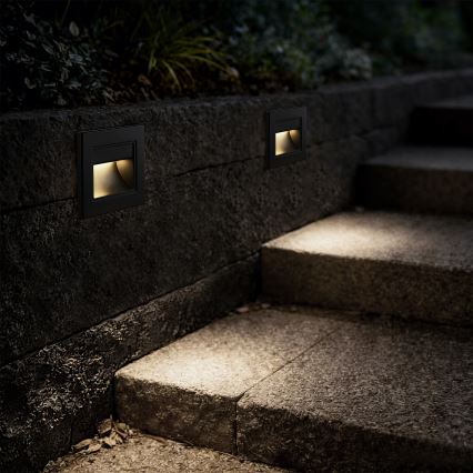 Brilagi - LED-portaikon valaisin STEP LIGHT LED/1,5W/230V IP44 musta