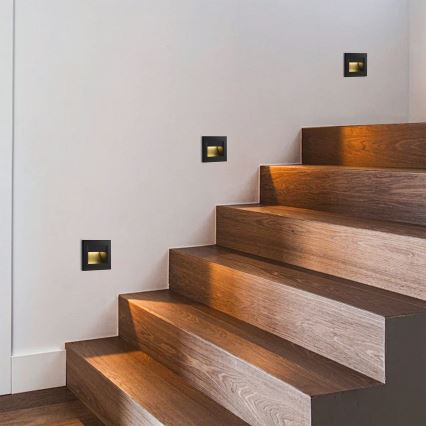 Brilagi - LED-portaikon valaisin STEP LIGHT LED/1,5W/230V IP44 musta