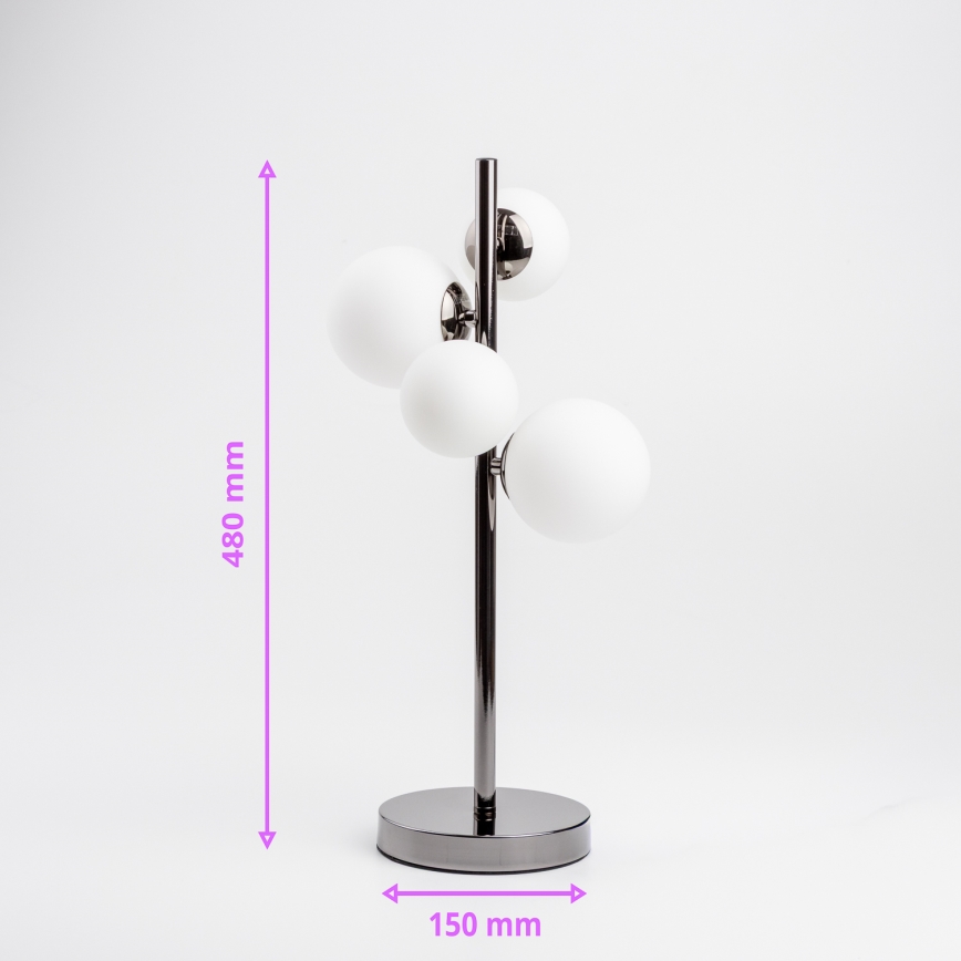 Brilagi - LED-pöytälamppu MILLA 4xG9/3W/230V musta kromi/valkoinen