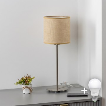 Brilagi - LED-pöytälamppu NUBILA 1xE27/60W/230V vaaleanruskea