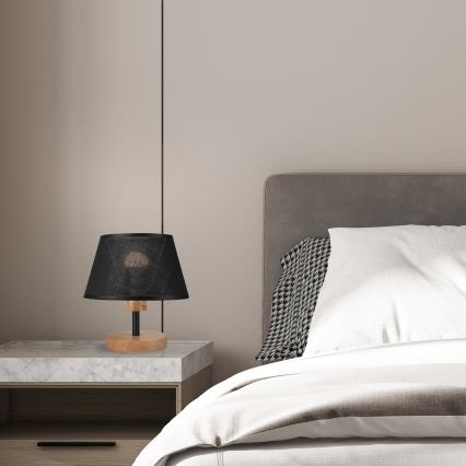 Brilagi - LED Pöytävalaisin ANTHONY 1xE14/40W/230V tammi/musta