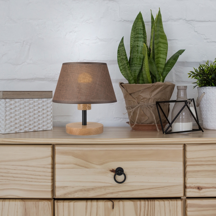 Brilagi - LED Pöytävalaisin ANTHONY 1xE14/40W/230V tammi/ruskea