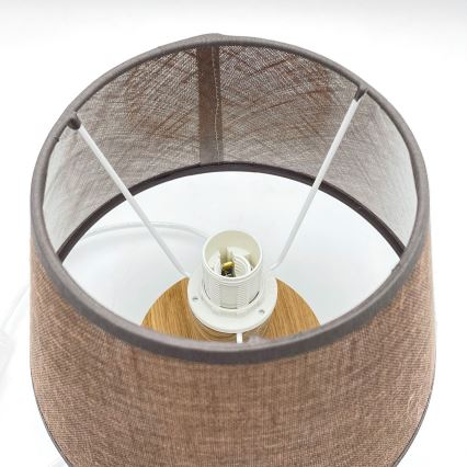 Brilagi - LED Pöytävalaisin ANTHONY 1xE14/40W/230V tammi/ruskea