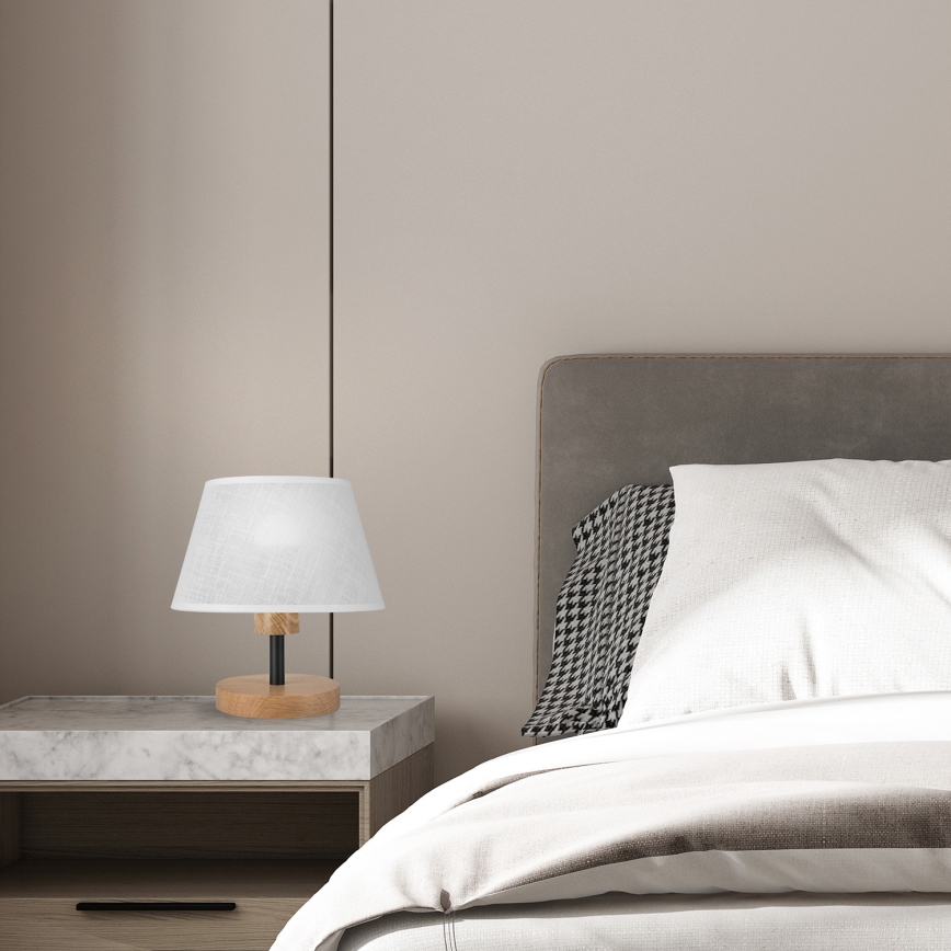 Brilagi - LED Pöytävalaisin ANTHONY 1xE14/40W/230V tammi/valkoinen