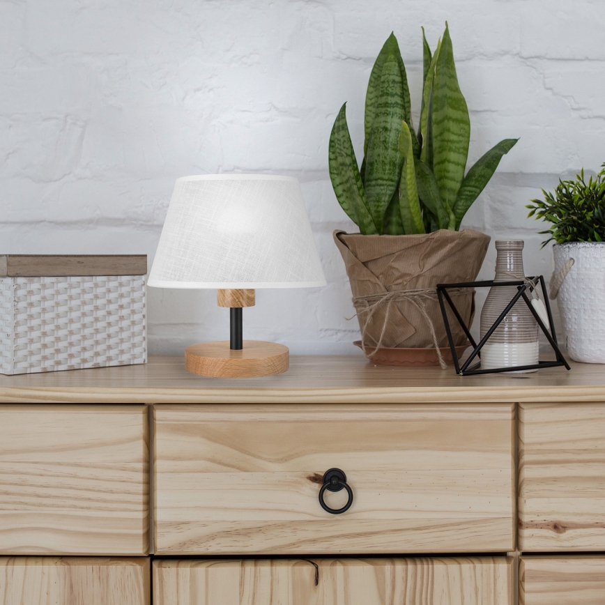 Brilagi - LED Pöytävalaisin ANTHONY 1xE14/40W/230V tammi/valkoinen