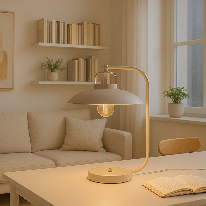 Brilagi - LED Pöytävalaisin FLAMENGO 1xE27/60W/230V beige