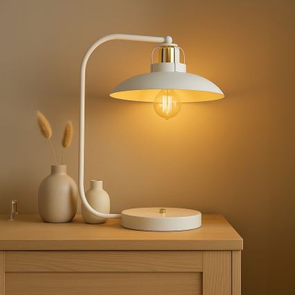 Brilagi - LED Pöytävalaisin FLAMENGO 1xE27/60W/230V valkoinen