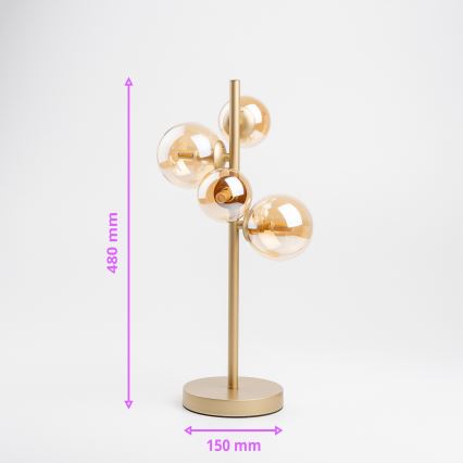 Brilagi - LED-pöytävalaisin MILLA 4xG9/3W/230V kulta