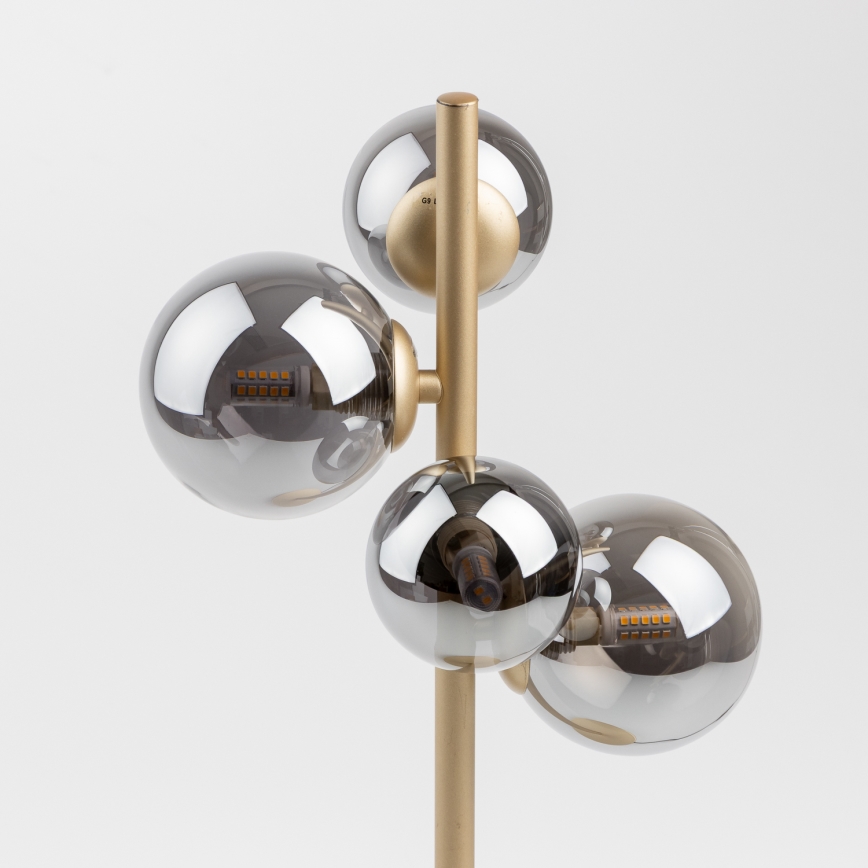 Brilagi - LED-pöytävalaisin MILLA 4xG9/3W/230V kulta/savuinen