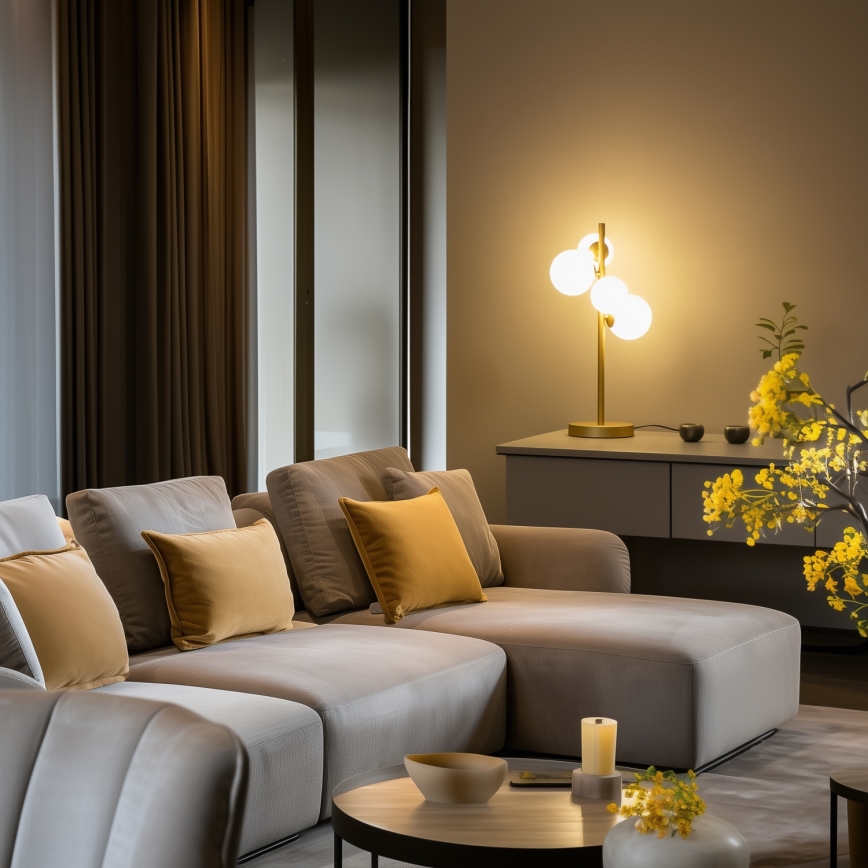 Brilagi - LED-pöytävalaisin MILLA 4xG9/3W/230V kulta/valkoinen