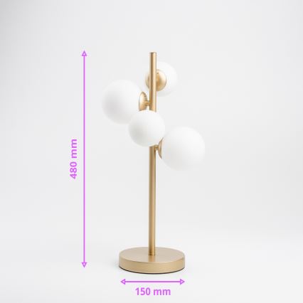 Brilagi - LED-pöytävalaisin MILLA 4xG9/3W/230V kulta/valkoinen
