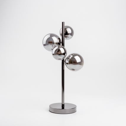 Brilagi - LED pöytävalaisin MILLA 4xG9/3W/230V musta kromi/savunvärinen