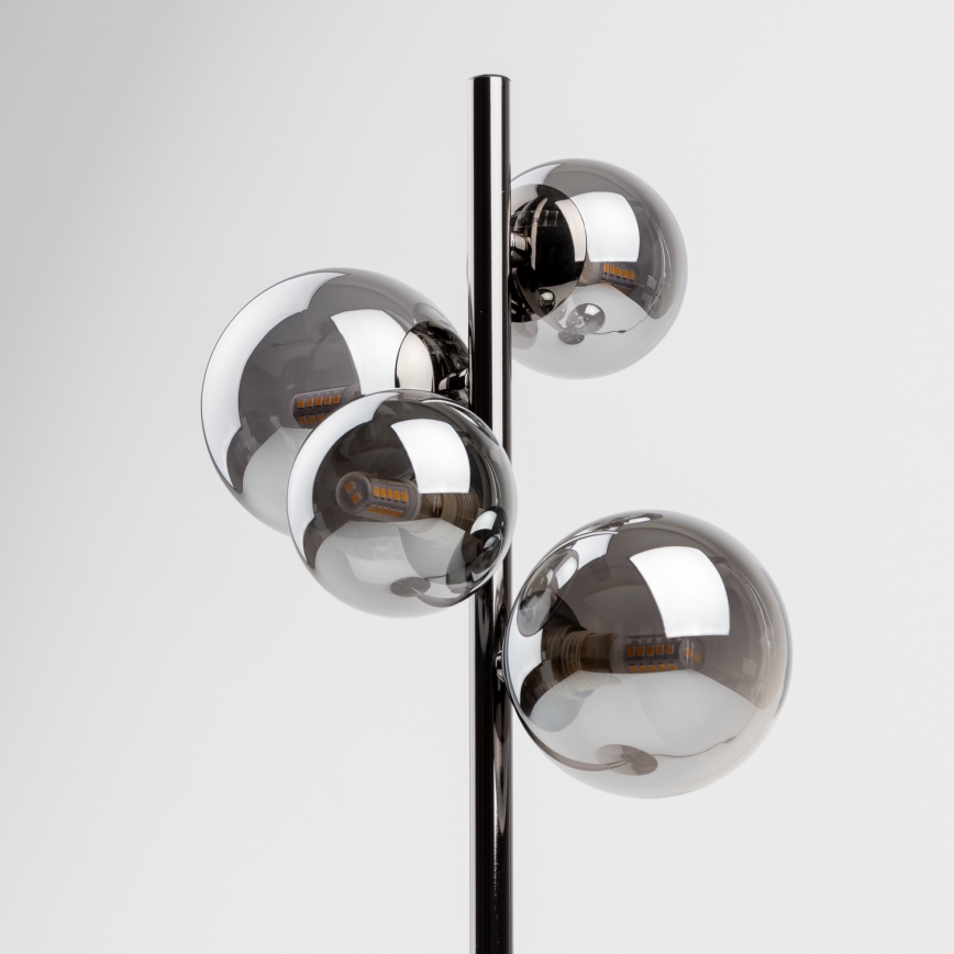 Brilagi - LED pöytävalaisin MILLA 4xG9/3W/230V musta kromi/savunvärinen