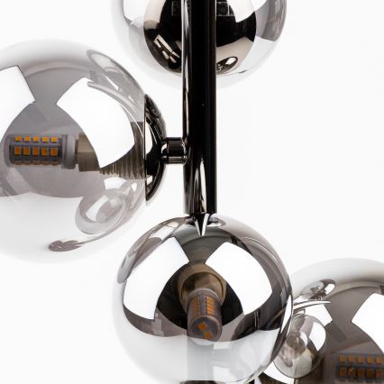 Brilagi - LED pöytävalaisin MILLA 4xG9/3W/230V musta kromi/savunvärinen