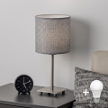 Brilagi - LED-pöytävalaisin NUBILA 1xE27/60W/230V harmaa