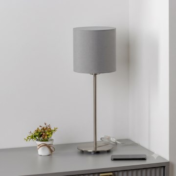 Brilagi - LED-pöytävalaisin NUBILA 1xE27/60W/230V vaaleanharmaa