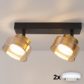 BRILAGI - LED RGB+CCT himmennettävä kohdevalaisin AURA LUX 2xGX53/14W/230V 2700-6500K Wi-Fi Tuya musta/kultainen