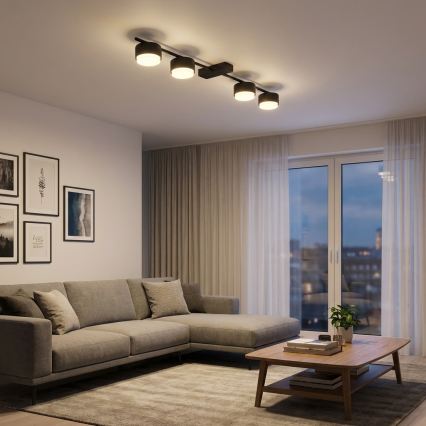 BRILAGI - LED RGB+CCT himmennettävä kohdevalaisin MONO 4xGX53/14W/230V 2700-6500K Wi-Fi Tuya musta