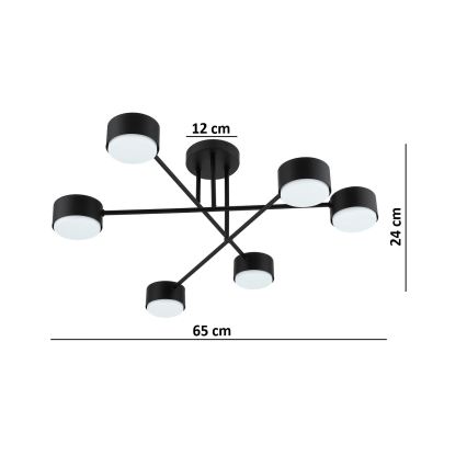 BRILAGI - LED RGB+CCT himmennettävä pinta-asennettava kattovalaisin MONO 6xGX53/14W/230V 2700-6500K Wi-Fi Tuya musta