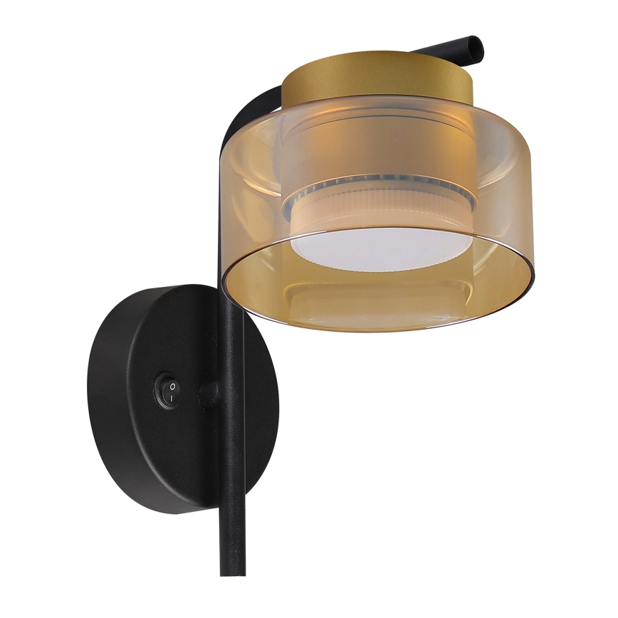 BRILAGI - LED RGB+CCT himmennettävä seinälamppu AURA LUX 1xGX53/14W/230V 2700-6500K Wi-Fi Tuya musta/kultainen