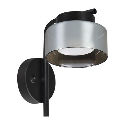 BRILAGI - LED RGB+CCT Himmennettävä seinävalaisin AURA LUX 1xGX53/14W/230V 2700-6500K Wi-Fi Tuya musta/savunharmaa