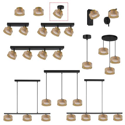 BRILAGI - AURA LUX LED RGB+CCT himmennettävä kohdevalaisin 1xGX53/14W/230V 2700-6500K Wi-Fi Tuya musta/kulta
