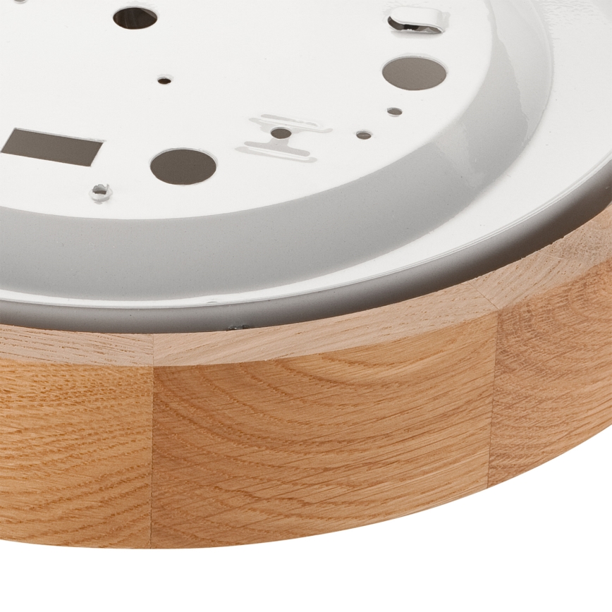 Brilagi - LED RGBW himmennettävä kattovalaisin CARVALHO SLIM 1xE27/9W/230V 2700-6500K Wi-Fi tammi halkaisija 27 cm