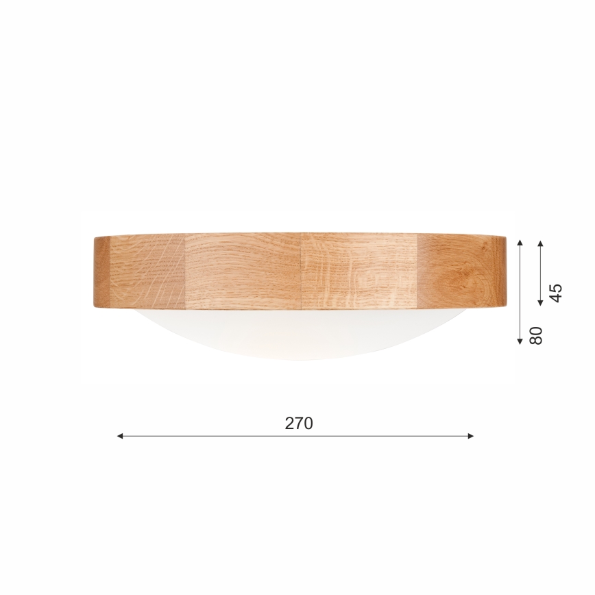 Brilagi - LED RGBW himmennettävä kattovalaisin CARVALHO SLIM 1xE27/9W/230V 2700-6500K Wi-Fi tammi halkaisija 27 cm