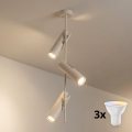 BRILAGI - LED RGBW himennettävä varrellinen kattokruunu BRANCH 3xGU10/6,5W/230V 2700-6500K beige