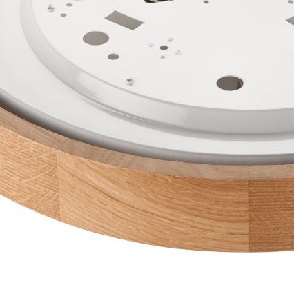 Brilagi - LED RGBW himmennettävä kattovalaisin CARVALHO 2xE27/9W/230V 2700-6500K Wi-Fi tammi, halkaisija 37,5 cm