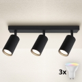 Brilagi - LED RGBW himmennettävä kattospotti SELE MODERN 3xGU10/4,8W/230V 3000K musta + kaukosäädin