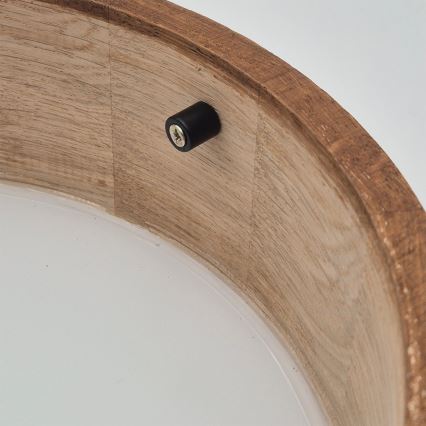 Brilagi - LED RGBW himmennettävä kattovalaisin CARVALHO 1xE27/15W/230V 2700-6500K Wi-Fi tammi halkaisija 27,5 cm