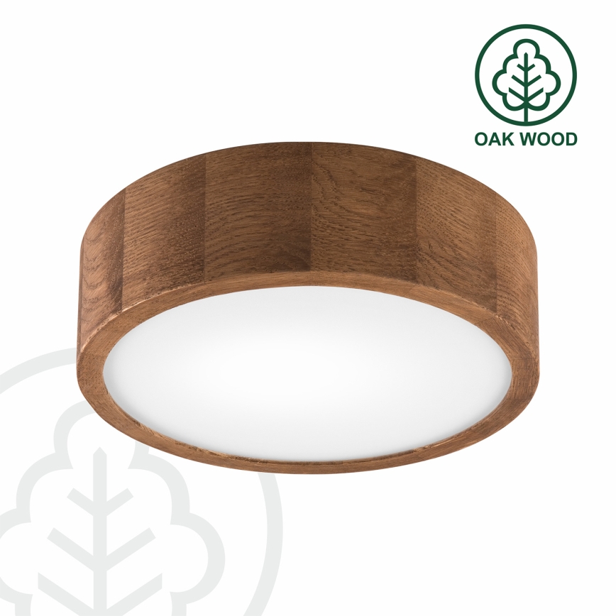 Brilagi - LED RGBW himmennettävä kattovalaisin CARVALHO 1xE27/9W/230V 2700-6500K Wi-Fi tammi halkaisija 27,5 cm