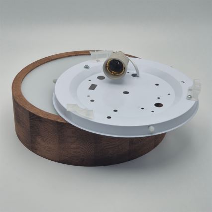 Brilagi - LED RGBW himmennettävä kattovalaisin CARVALHO 1xE27/9W/230V 2700-6500K Wi-Fi tammi halkaisija 27,5 cm